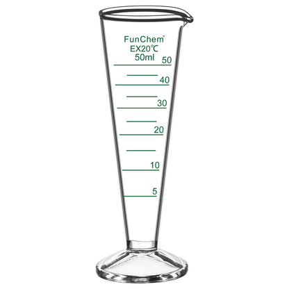 Conical Graduated Cylinder with Wide Mouth, 10-50 ml