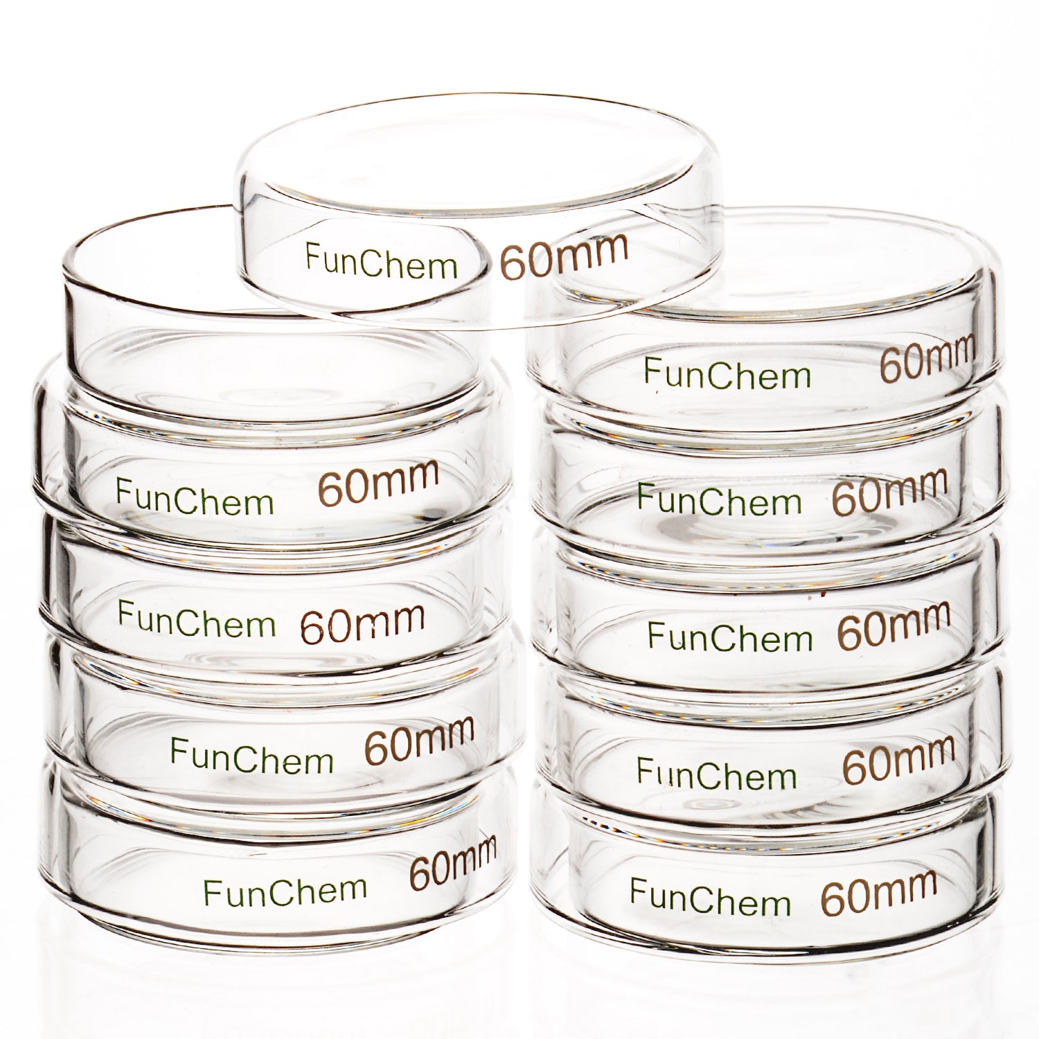 Glass Petri Dishes  with Clear Lid