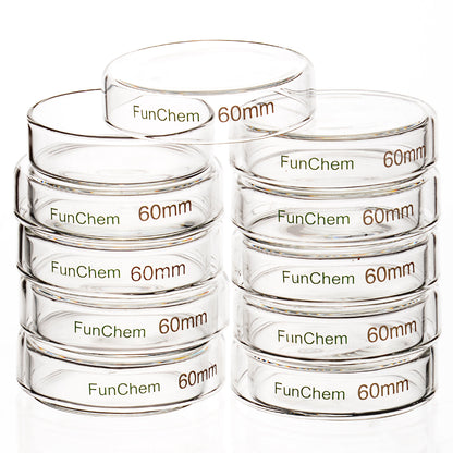 Glass Petri Dishes  with Clear Lid