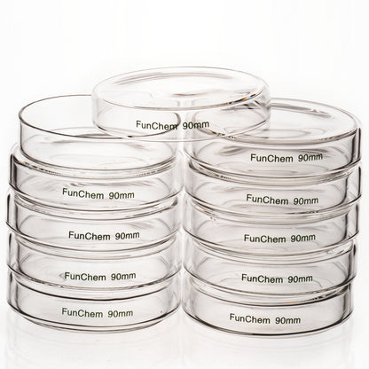 Glass Petri Dishes  with Clear Lid