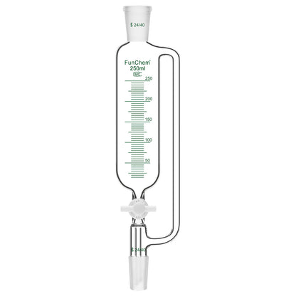 Pressure Equalizing Dropping Funnel, 24/40 Standard Joints, 50-250 ml