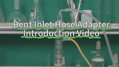 Glass Bent Inlet Hose Adapter, Male Glass Joint